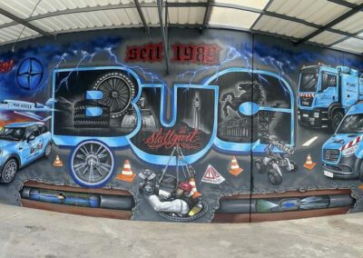 Graffiti Außenfassade BUG Stuttgart